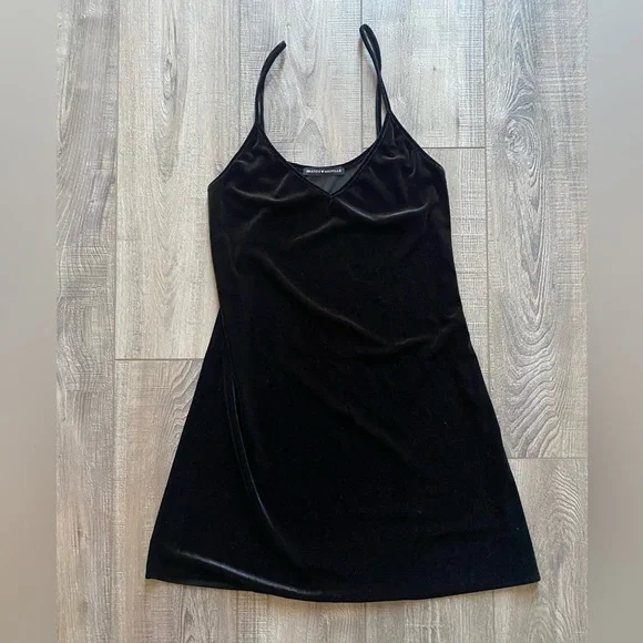 Midi Dress Brandy Melville Black Velvet Dress Brandy Melville Dresses Black  Brandy Melville Slip Dress Poshmark